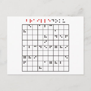 brailledoku briefkaart