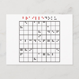 brailledoku briefkaart