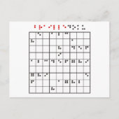 brailledoku briefkaart (Voorkant)
