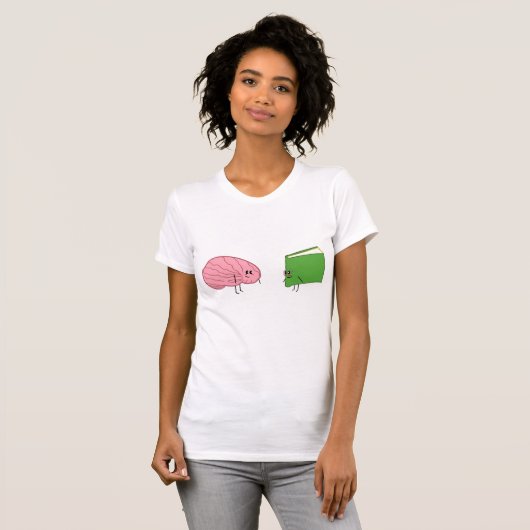 Brain <3 Boek T-shirt (Voorkant volledig)