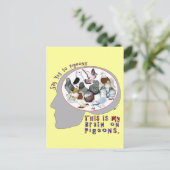 Brain aan duiven briefkaart (Staand voorkant)