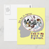 Brain aan duiven briefkaart (Voorkant / Achterkant)