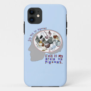 Brain aan duiven iPhone 11 hoesje