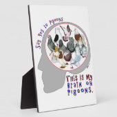 Brain aan duiven fotoplaat (Zijkant)