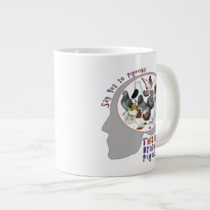 Brain aan duiven grote koffiekop