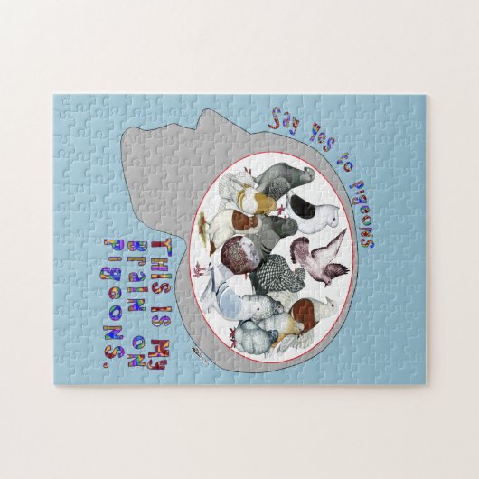 Brain aan duiven legpuzzel (Horizontaal)