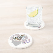 Brain aan duiven zandsteen onderzetter (Zijkant)