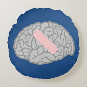 Brain-Ache Pillow Rond Kussen