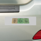 Brain als natriumboron bumpersticker (Op auto)