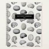 Brain Anatomy Biology Antique Illustrations Planner (Voorkant)