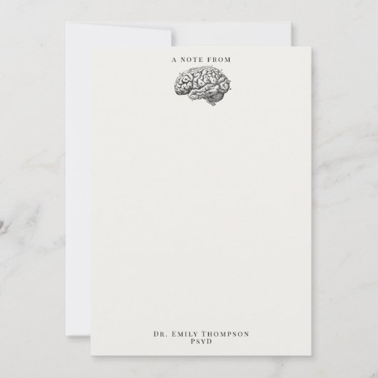Brain Anatomy Biology Illustrations Psychologist Notitiekaartje (Voorkant)