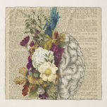 Brain anatomy poster sjaal<br><div class="desc">flowers,  flower,  roses,  roze,  pagina,  book,  dictionary,  directory,  brain,  white,  human,  vintage,  anatomy,  health,  medical,  science,  biology,  engraving,  black,  old,  graphic,  etching,  antique,  line,  body,  engraved,  head,  education,  mind,  side,  intelligence,  chroom,  person,  symbool,  3d,  stijl,  light,  brown,  retro,  sketch,  color,  doctor,  nurse,  kliniek</div>