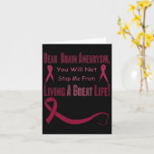 Brain Aneurysm Awareness 7  Kaart (Gele Bloem)