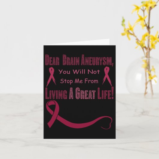 Brain Aneurysm Awareness 7  Kaart (Gele Bloem)