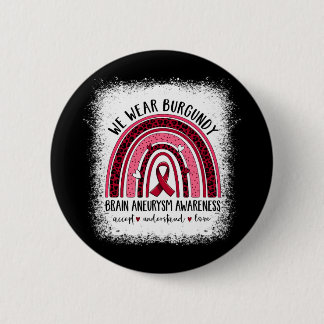 Brain Aneurysm Awareness Apparel Geweldige T-shirt Ronde Button 5,7 Cm