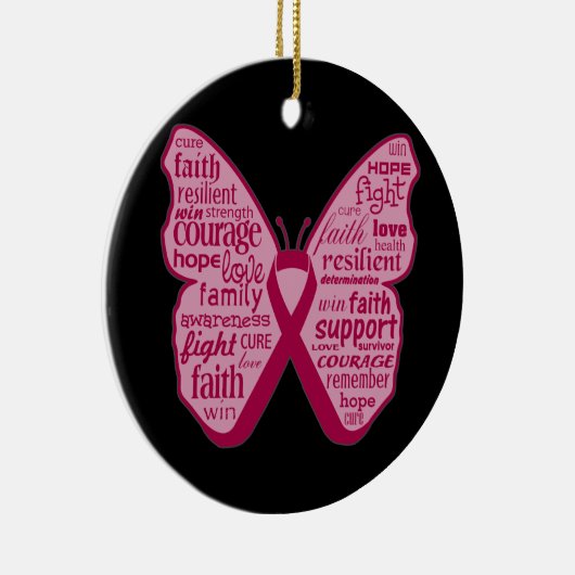 Brain Aneurysm Awareness Butterfly Ribbon Keramisch Ornament (Rechts)