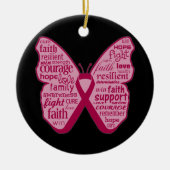 Brain Aneurysm Awareness Butterfly Ribbon Keramisch Ornament (Voorkant)