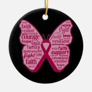 Brain Aneurysm Awareness Butterfly Ribbon Keramisch Ornament