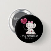 Brain Aneurysm Awareness Elephant Ronde Button 5,7 Cm (Voorkant /achterkant)