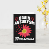 Brain Aneurysm Awareness Flower Ribbon Support Gra Kaart (Gele Bloem)