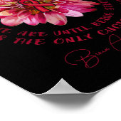 Brain Aneurysm Awareness Flower We Don't Know How  Poster (Hoek)