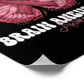 Brain Aneurysm Awareness Maand Bourgogne Lint Maar Poster (Hoek)