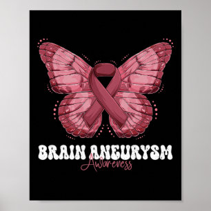 Brain Aneurysm Awareness Maand Bourgogne Lint Maar Poster