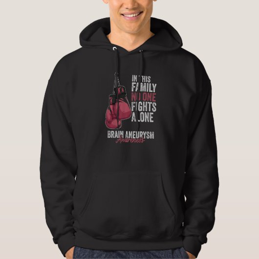 Brain Aneurysm Awareness Month Gloves Burgundy Rib Hoodie (Voorkant)