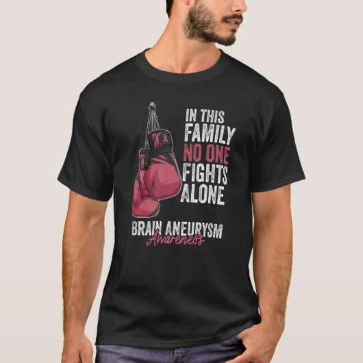 Brain Aneurysm Awareness Month Gloves Burgundy Rib T-shirt (Voorkant)