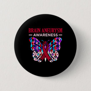 Brain Aneurysm Awareness Month grafische ondersteu Ronde Button 5,7 Cm
