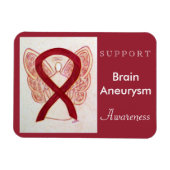 Brain Aneurysm Awareness Ribbon Angel Magnet Magneet (Horizontaal)