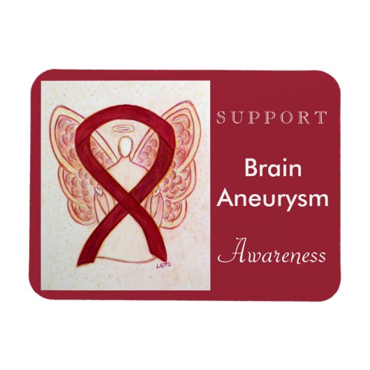 Brain Aneurysm Awareness Ribbon Angel Magnet Magneet (Horizontaal)