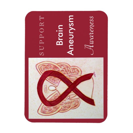 Brain Aneurysm Awareness Ribbon Angel Magnet Magneet (Verticaal)