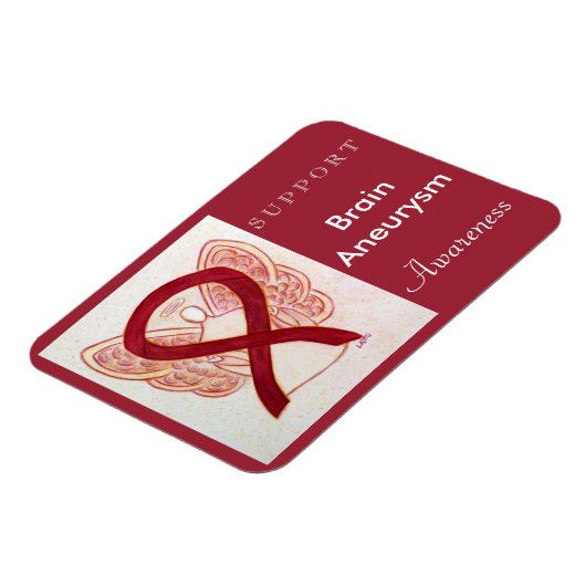 Brain Aneurysm Awareness Ribbon Angel Magnet Magneet (Linkerzijde)