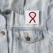Brain Aneurysm Awareness Ribbon Custom Art Pin Vierkante Button 5,1 Cm (In situ)