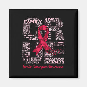Brain Aneurysm Awareness Ribbon Maand Ondersteunin Magneet