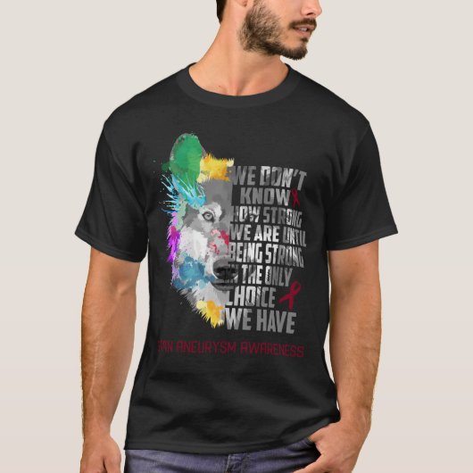 Brain Aneurysm Awareness Ribbon Support Giften T-shirt (Voorkant)