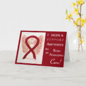 Brain Aneurysm Awareness Ribbon Wenskaart Kaart (Gele Bloem)