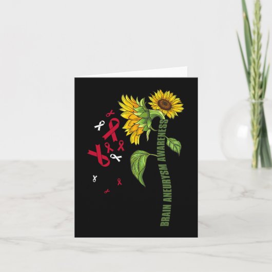 Brain Aneurysm Awareness Sunflower Surgery Support Kaart (Voorkant)
