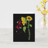 Brain Aneurysm Awareness Sunflower Surgery Support Kaart (Gele Bloem)