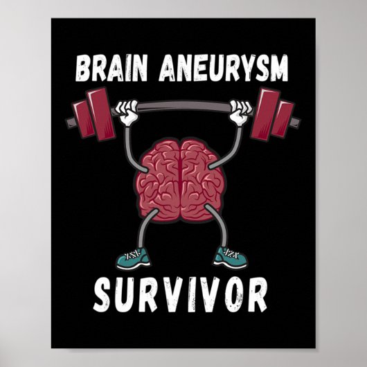 Brain Aneurysm Awareness Survivor Gift Poster (Voorkant)