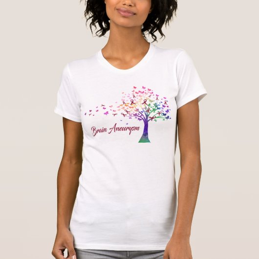 Brain Aneurysm Awareness Tree T-shirt (Voorkant)
