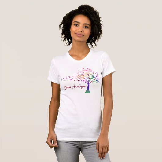 Brain Aneurysm Awareness Tree T-shirt (Voorkant volledig)