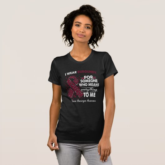 Brain Aneurysm Awareness Warrior Support Surviance T-shirt (Voorkant volledig)