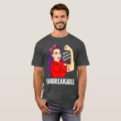 Brain Aneurysm Awareness Warrior Unbreekbaar T-shirt (Voorkant volledig)