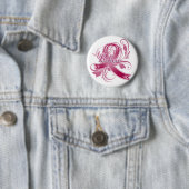Brain Aneurysm Believe Flourish Ribbon Ronde Button 5,7 Cm (In situ)