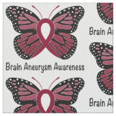 Brain Aneurysm Butterfly Awareness Ribbon Stof (Close Up)