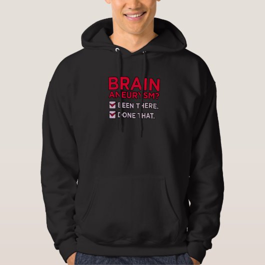 Brain Aneurysm kreeg maandelijkse ondersteuning Hoodie (Voorkant)