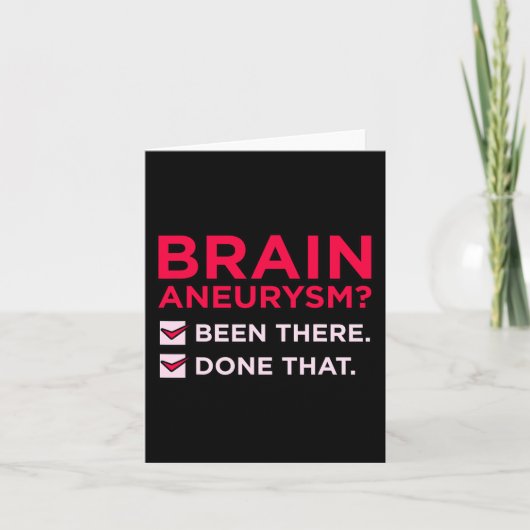 Brain Aneurysm kreeg maandelijkse ondersteuning Kaart (Voorkant)