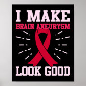 Brain Aneurysm Let goed op maand ondersteuning G Poster (Voorkant)